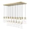 Z-Lite Alton Linear Chandelier, 23-Light, 18 In.W x 54 In.L x 14.25 In.H, Modern Gold/Clear+Frosted 824P-23L-MGLD - alternate 1
